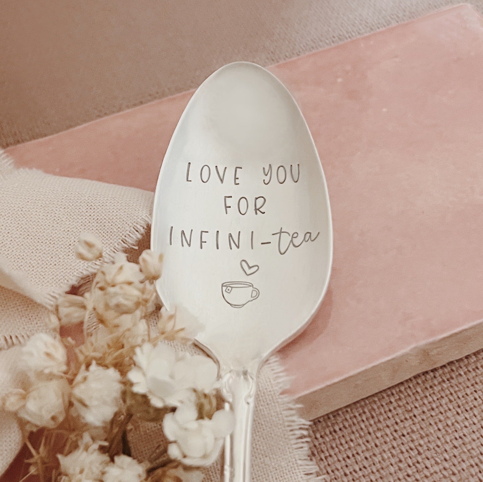 Love You For Infini-Tea Vintage Stamped Table Spoon