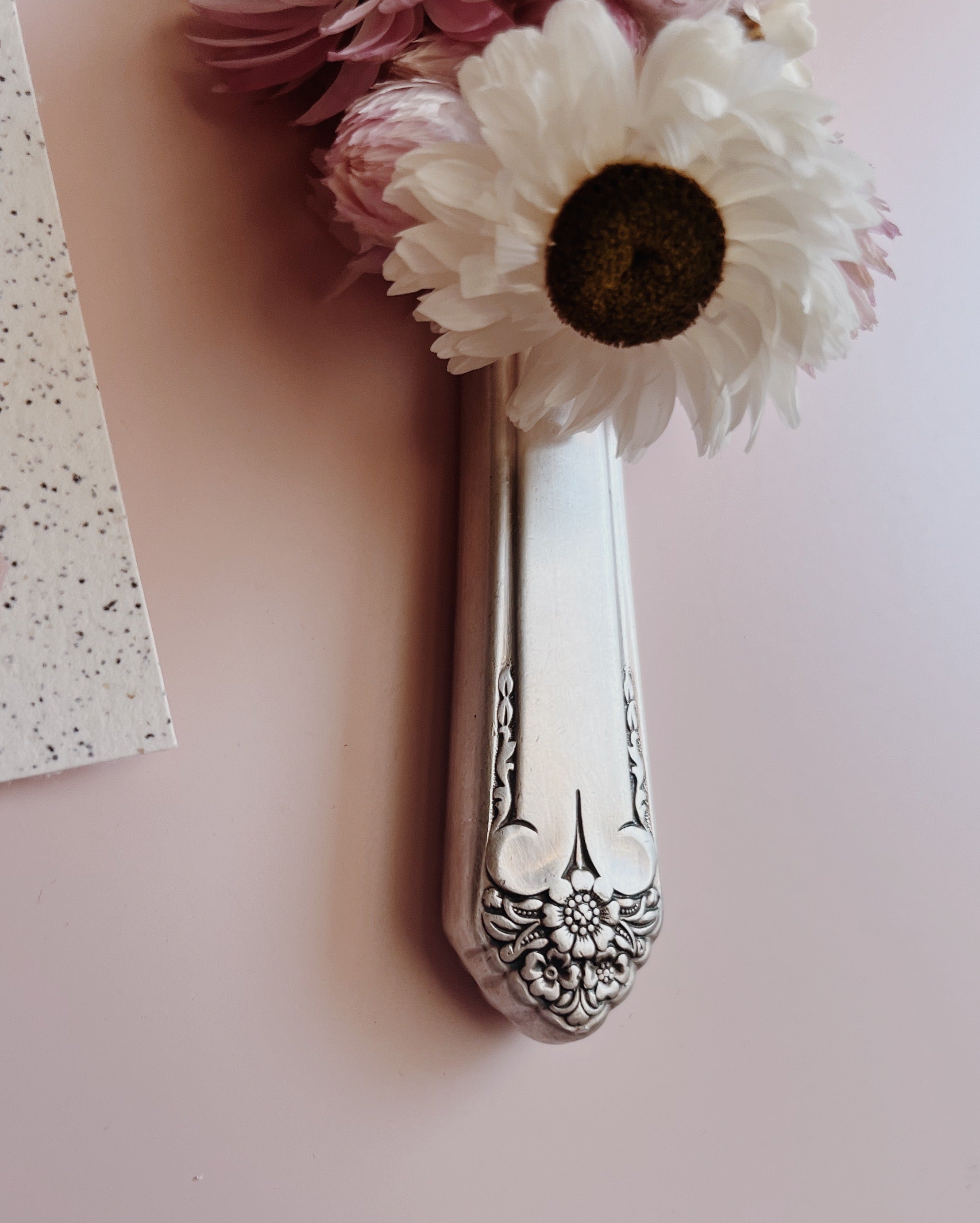 Repurposed Floral Cutlery Magnetic Photo Holder 6