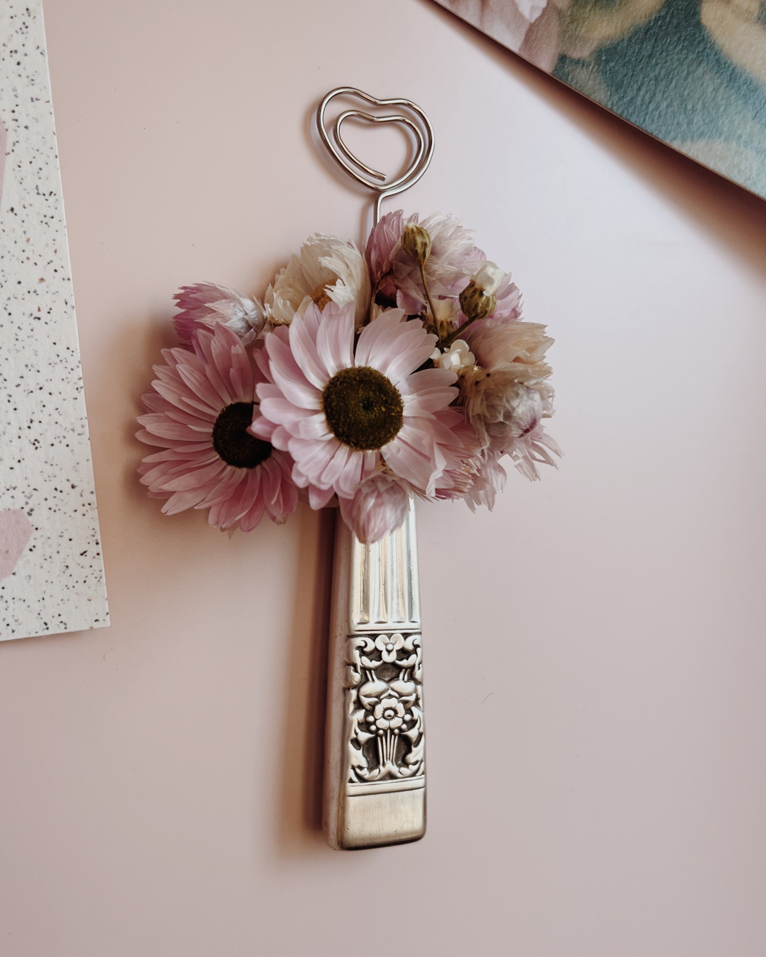 Repurposed Floral Cutlery Magnetic Photo Holder 10