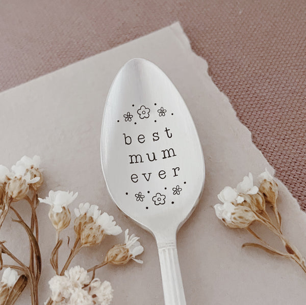 Best Mum Ever Vintage Stamped Tea Spoon