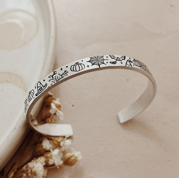 Halloween Magic Adjustable Aluminium Cuff Bracelet