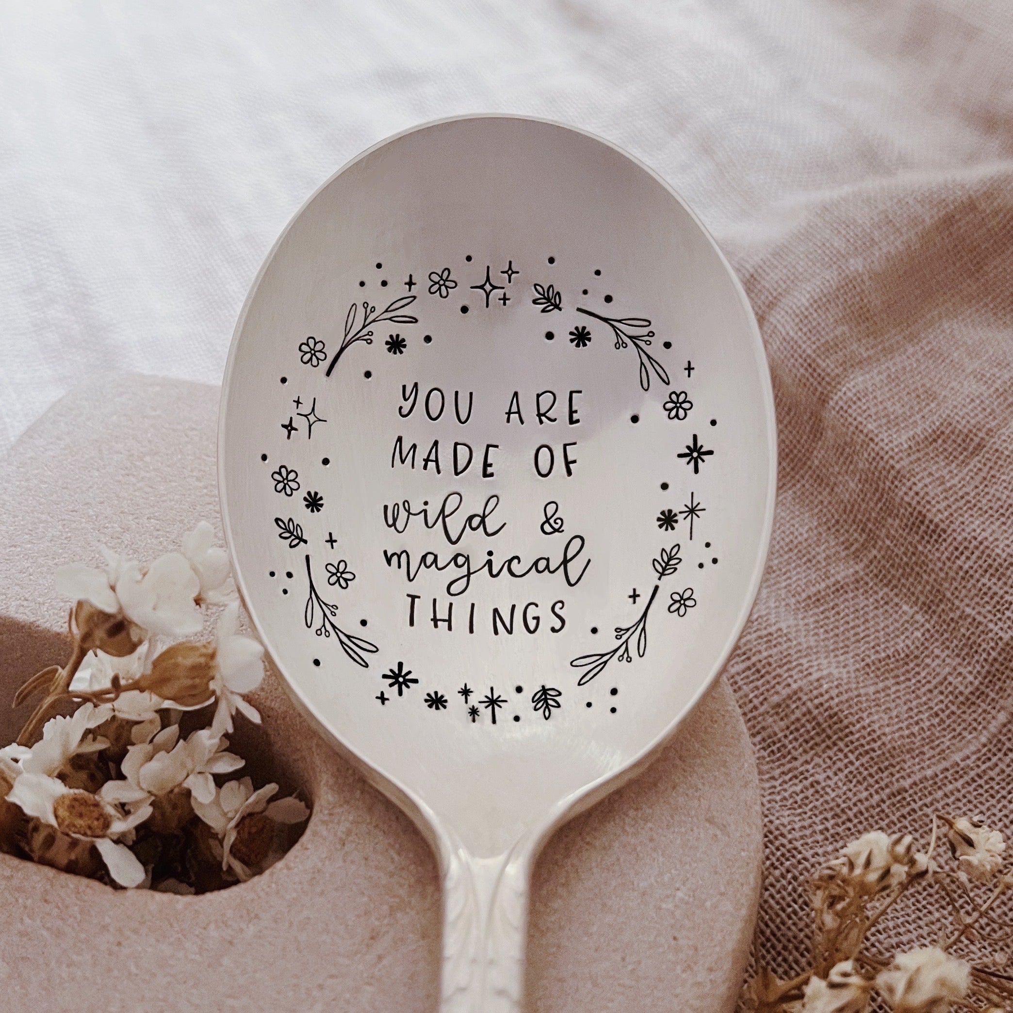 You Are Made of Wild & Magical Things - Vintage Stamped Soup Spoon