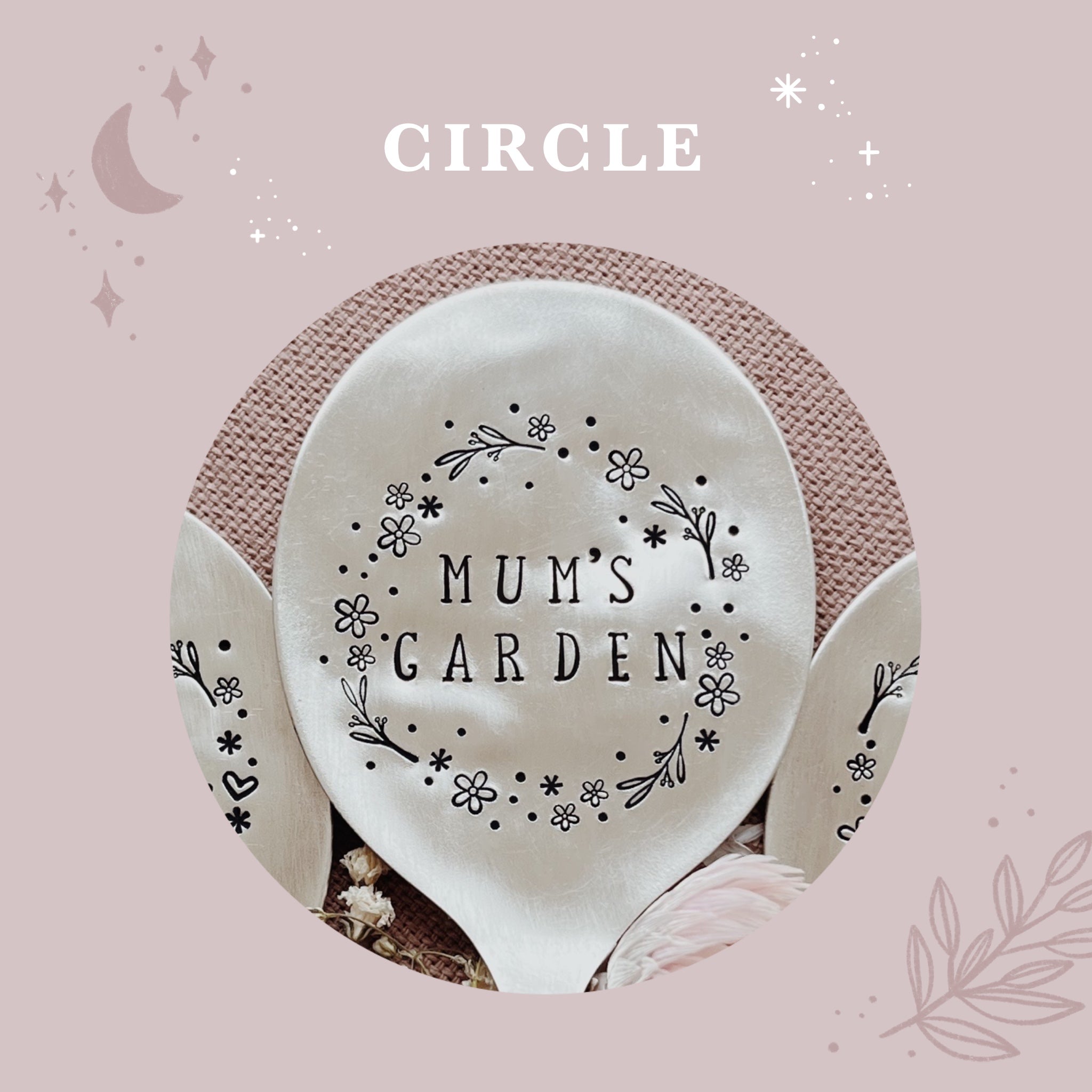 Mum's Garden / Personalised Name Garden Marker - Flat Vintage Spoon Garden/Plant Marker