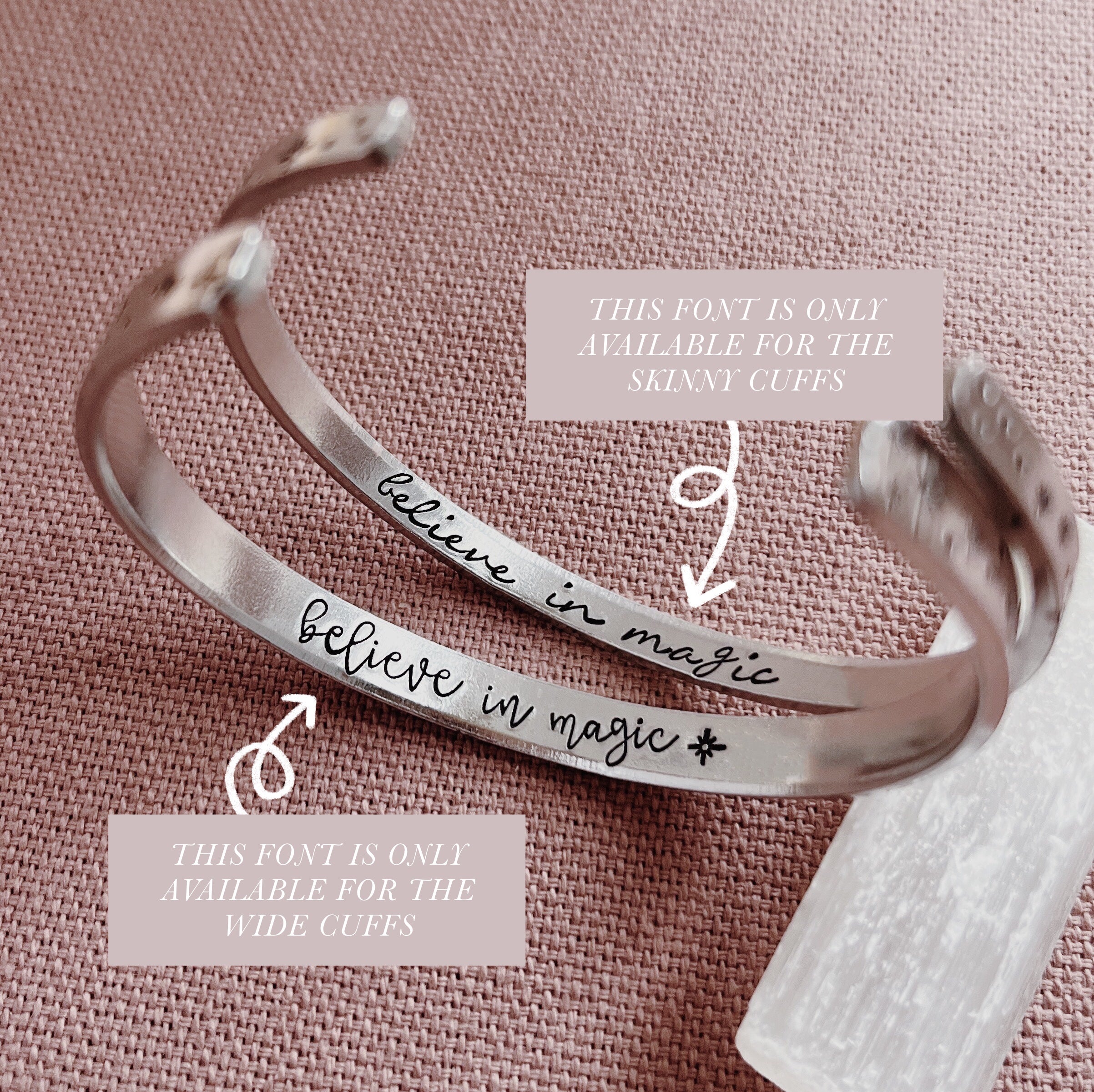 Hammered Effect Secret Message Bracelet Cuff