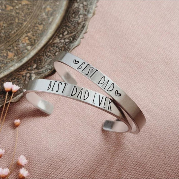 Best Dad Ever Customisable Wide Bracelet - [LostPost]