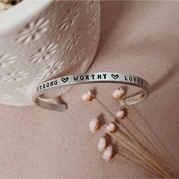 Strong , Worthy, Loved Adjustable Skinny Bracelet - [LostPost]