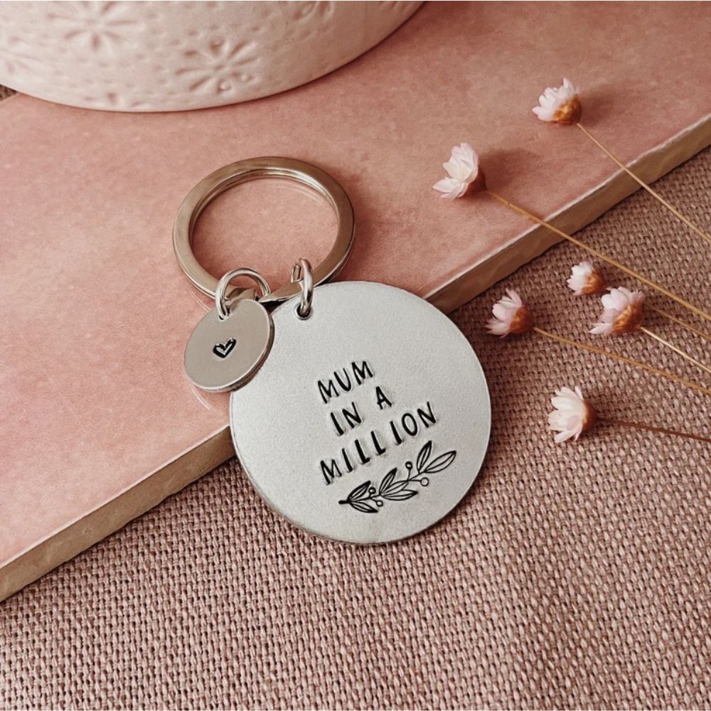 In a Million, Personalised Hand Stamped Keyring - [LostPost]