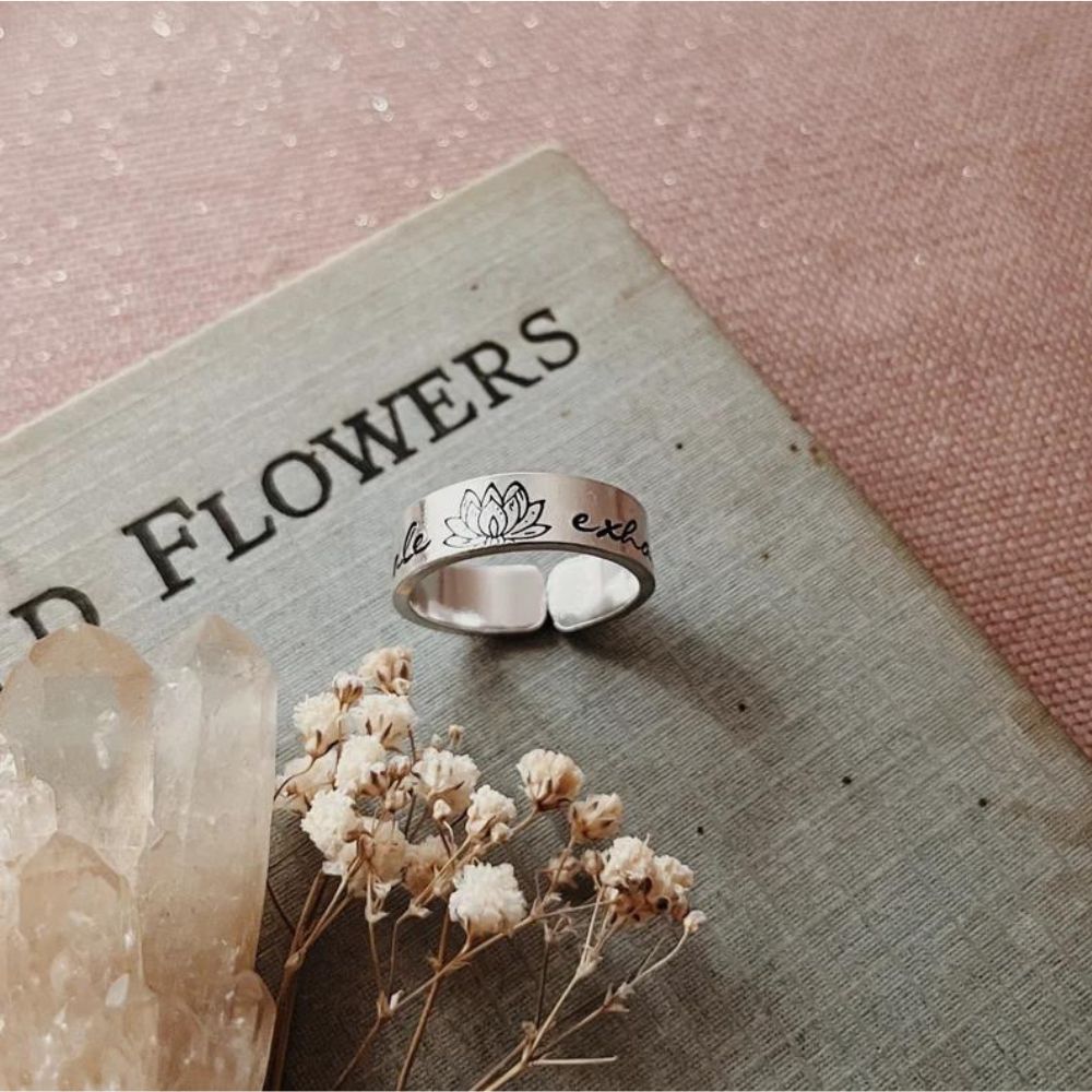 Lotus Inhale Exhale Ring - [LostPost]