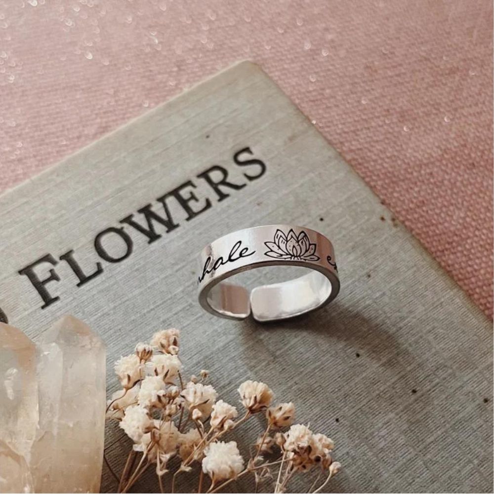 Lotus Inhale Exhale Ring - [LostPost]