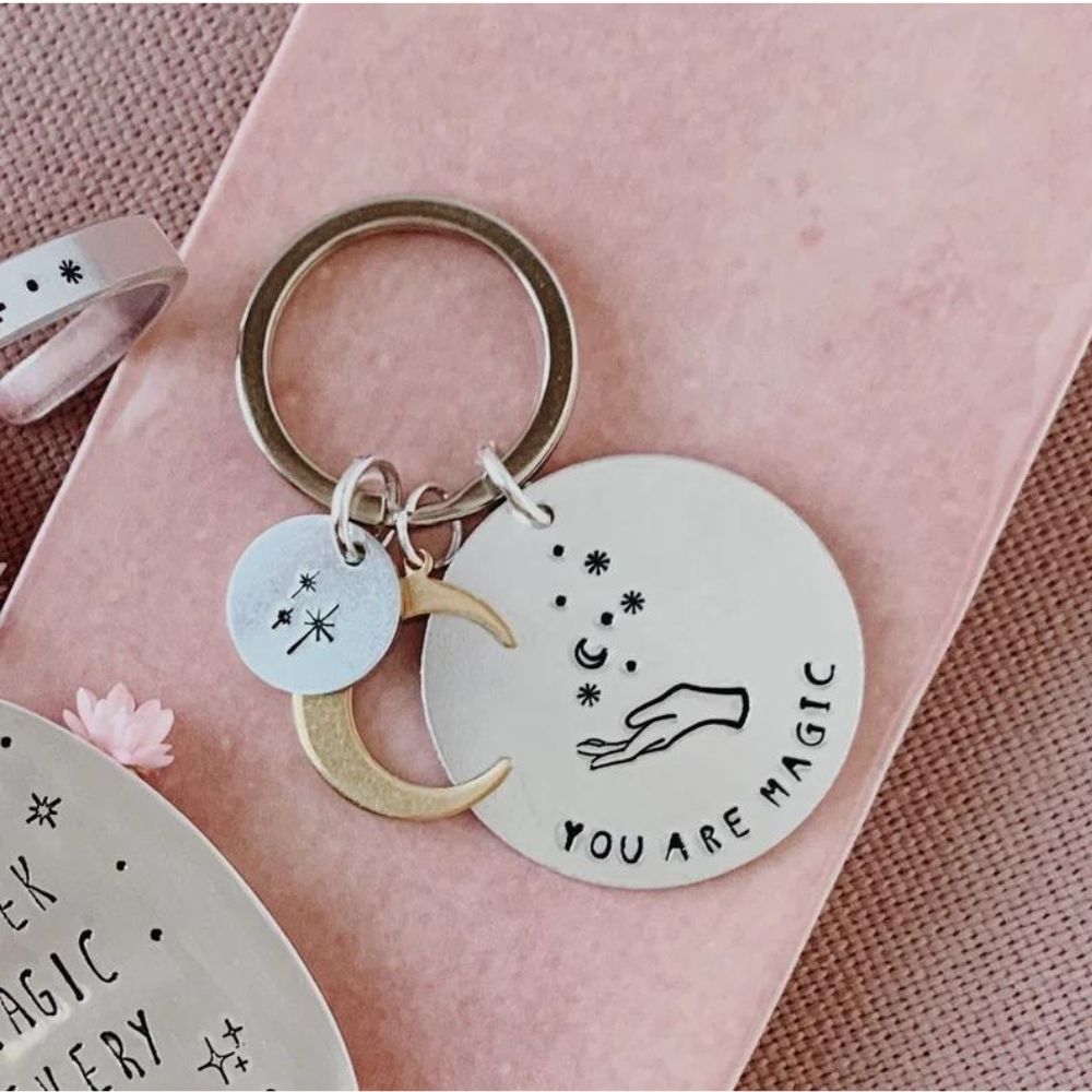 You Are Magic, Personalised Circle Keyring - [LostPost]