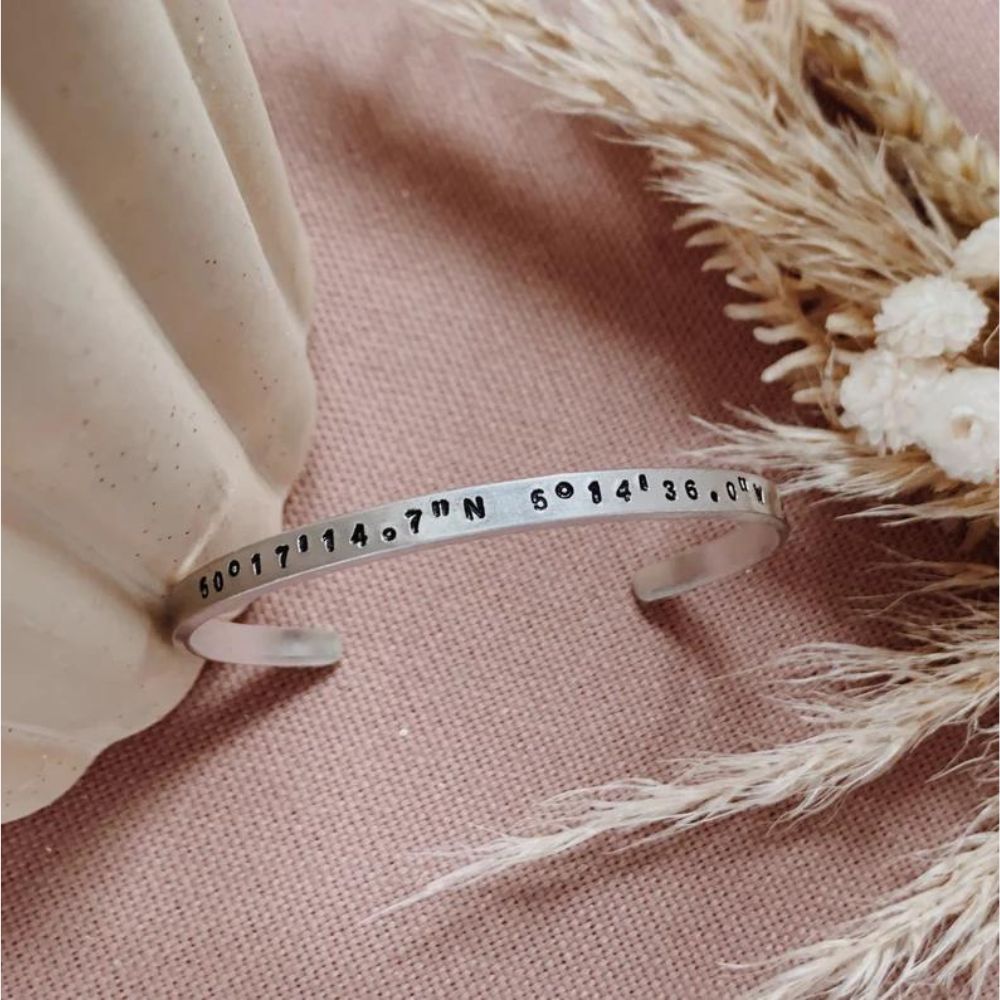 Co-ordinate Stamped Adjustable Bracelet - [LostPost]